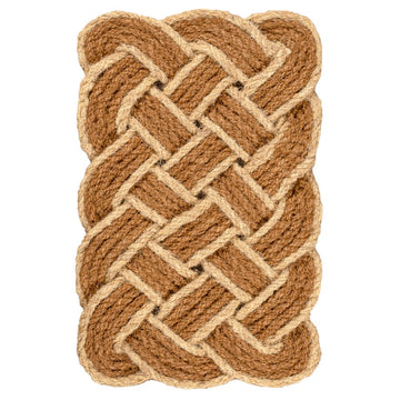 Maeve Classic Coastal Scalloped Basketweave Coir Mat
